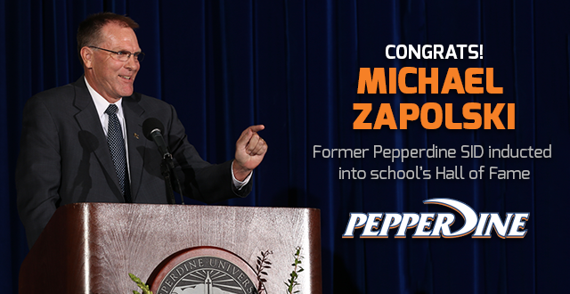 Former Pepperdine SID Michael Zapolski Inducted Into School's Athletics Hall of Fame